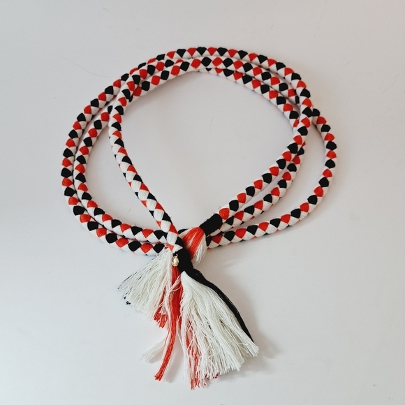 J.Crew Harlequin Diamond Weave Rope Belt - Picture 1 of 4